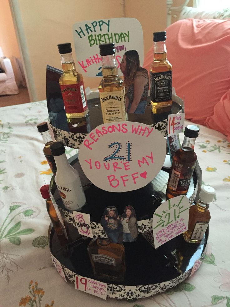 21st Alcohol Birthday Cake