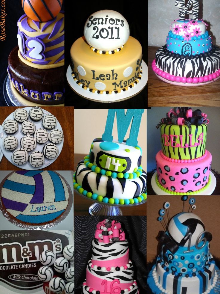 13 volleyball themed cakes