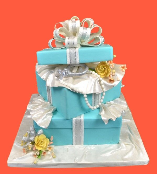Blue Bridal Shower Cake Blue Bridal Shower Cake