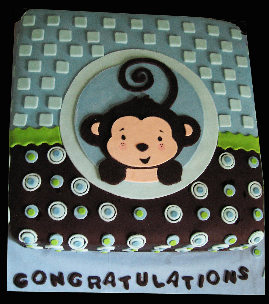 Boy Monkey Theme Baby Shower Cake Boy Monkey Theme Baby Shower Cake