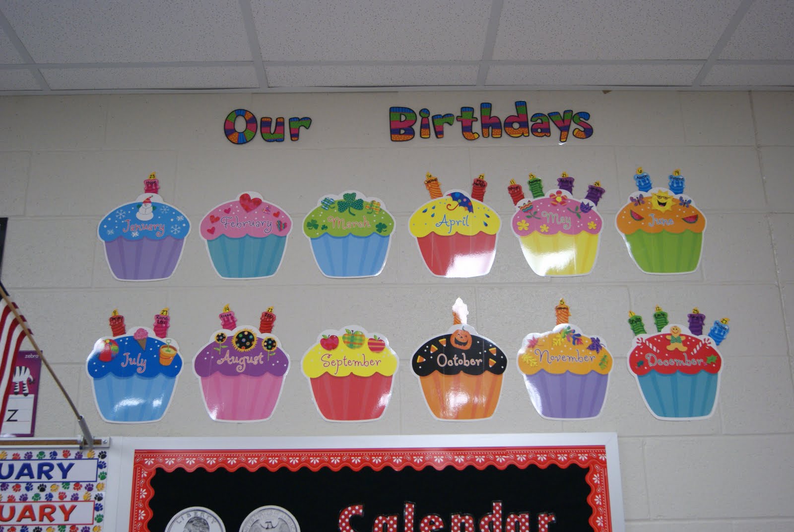 Cupcake Birthday Chart Template