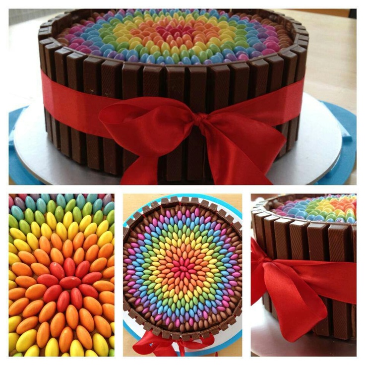Kit & Kat Smartie Cake