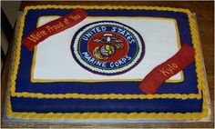 Marine Graduation Cake Ideas Marine Graduation Cake Ideas