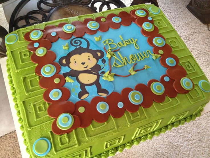Monkey Boy Baby Shower Cake Monkey Boy Baby Shower Cake