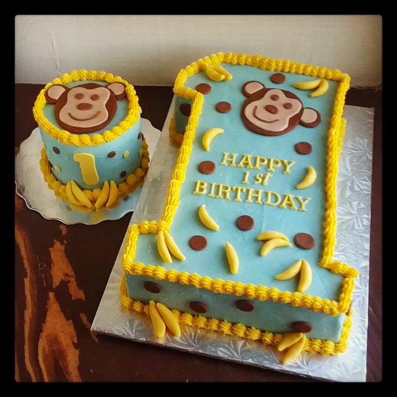 Monkey Themed Birthday Cake Monkey Themed Birthday Cake