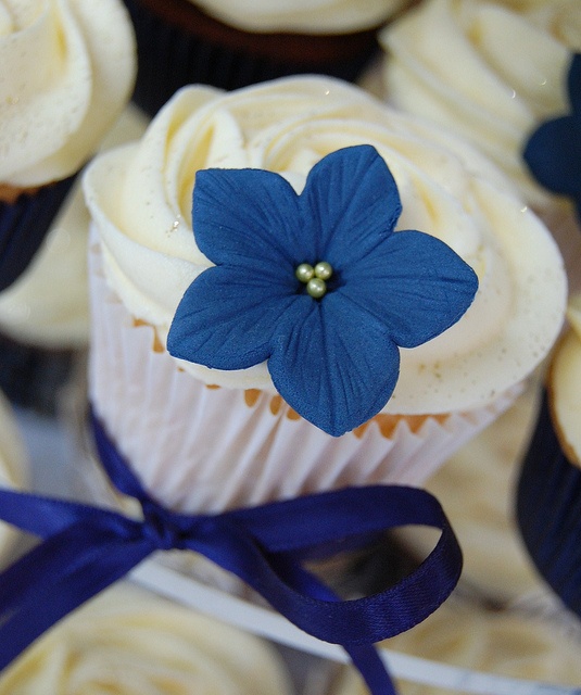 Navy and White Wedding Cupcake Ideas Navy and White Wedding Cupcake Ideas