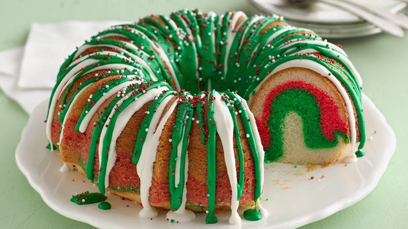 Rainbow Christmas Wreath Cake Rainbow Christmas Wreath Cake