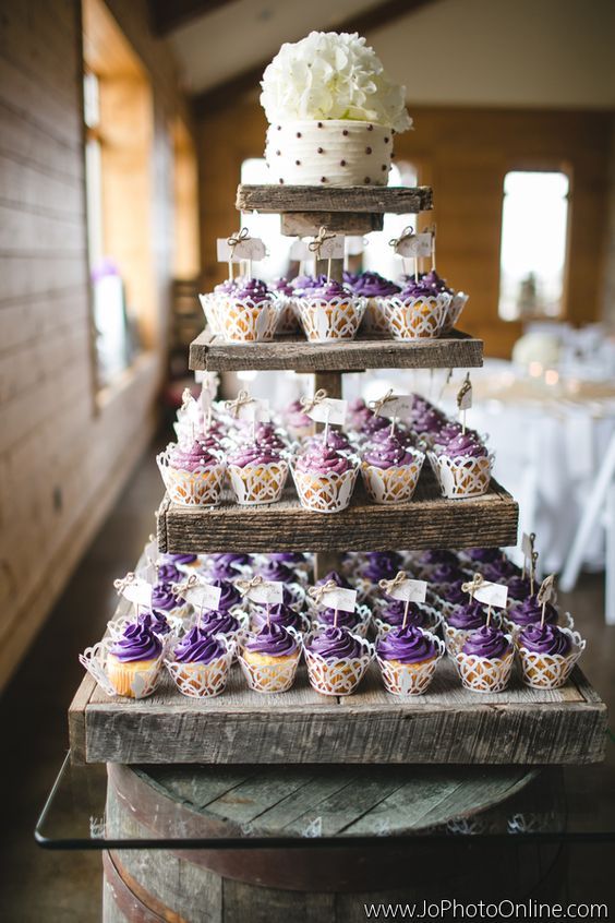 Rustic Cupcake Wedding Cake Ideas