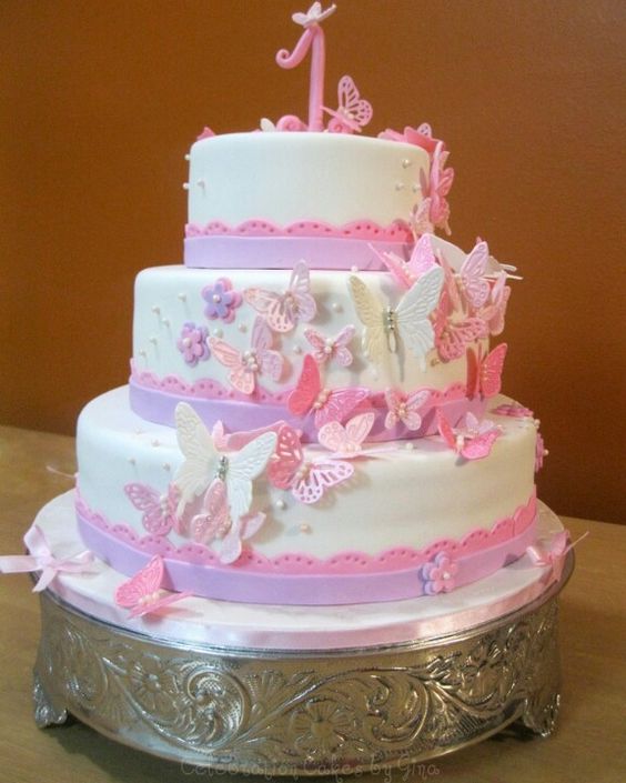 Butterfly First Birthday Cake Butterfly First Birthday Cake