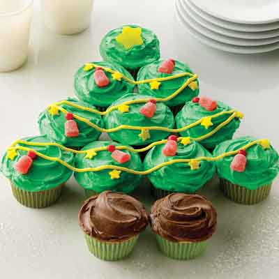 Christmas Tree Cupcake Cake