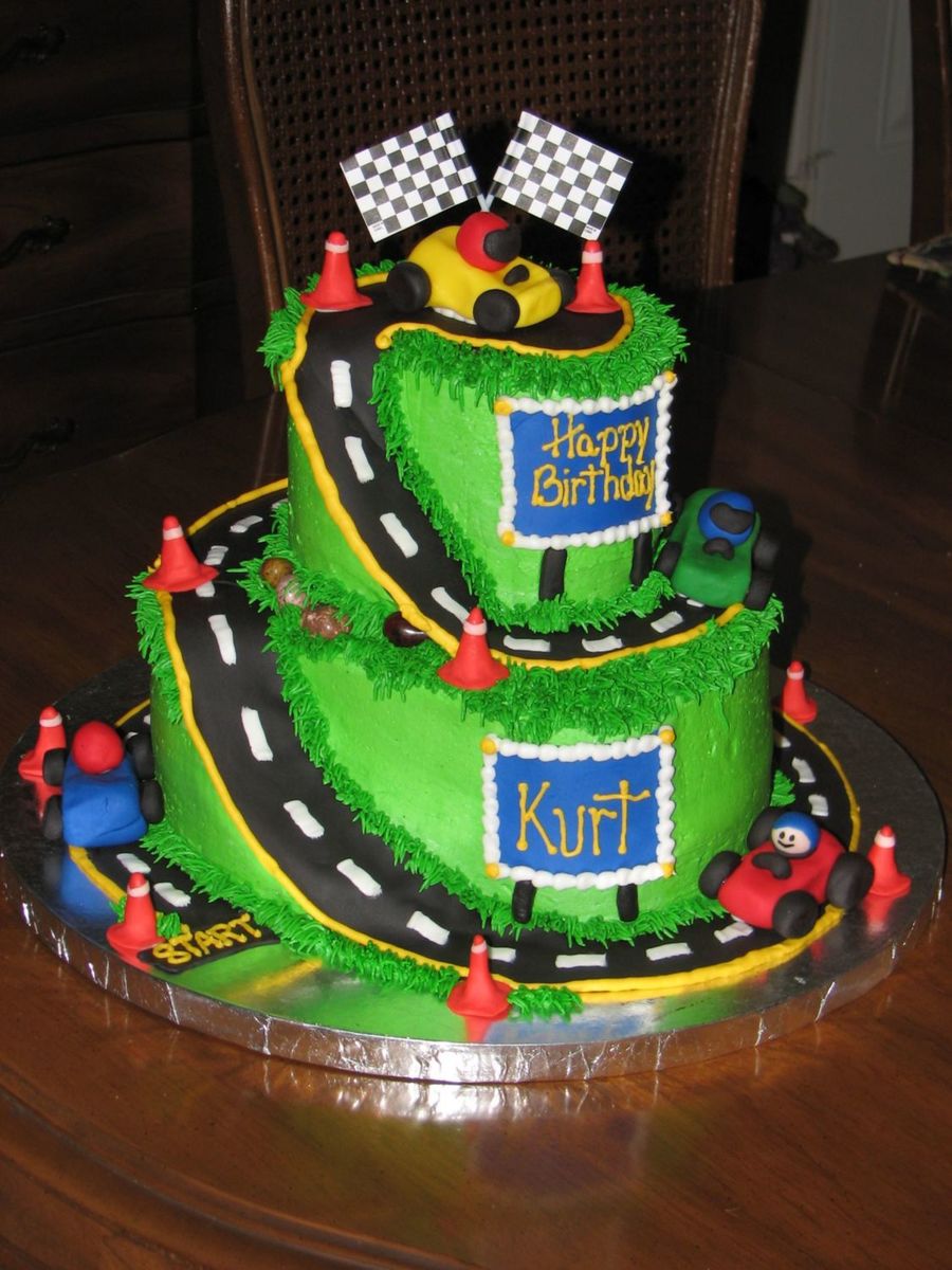 Go Kart Birthday Cake Go Kart Birthday Cake
