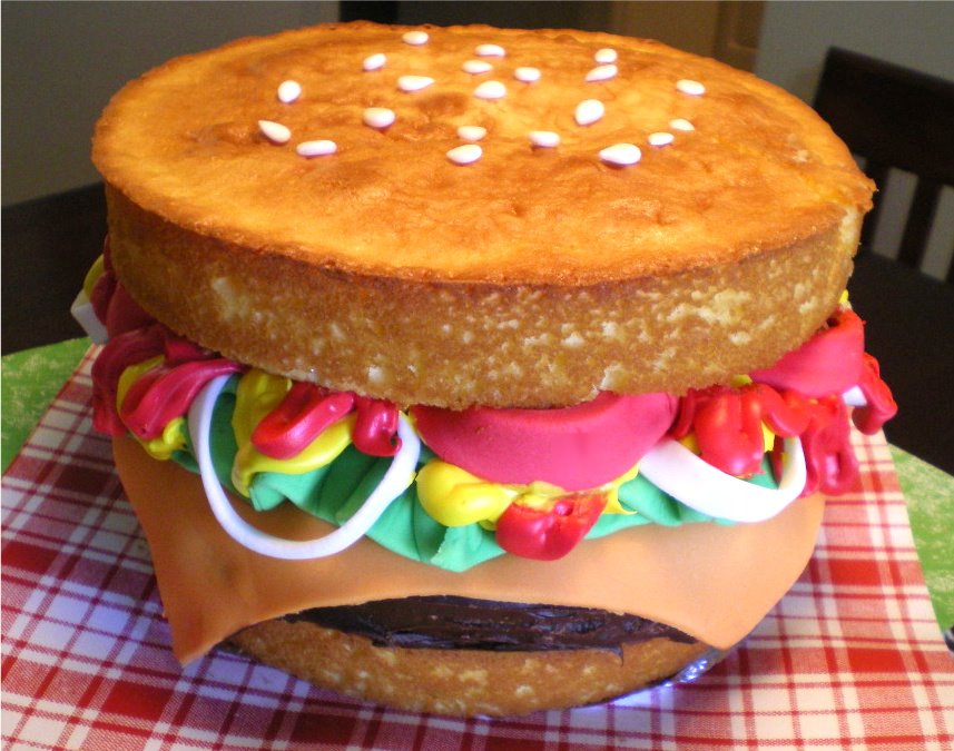Hamburger Birthday Cake Hamburger Birthday Cake