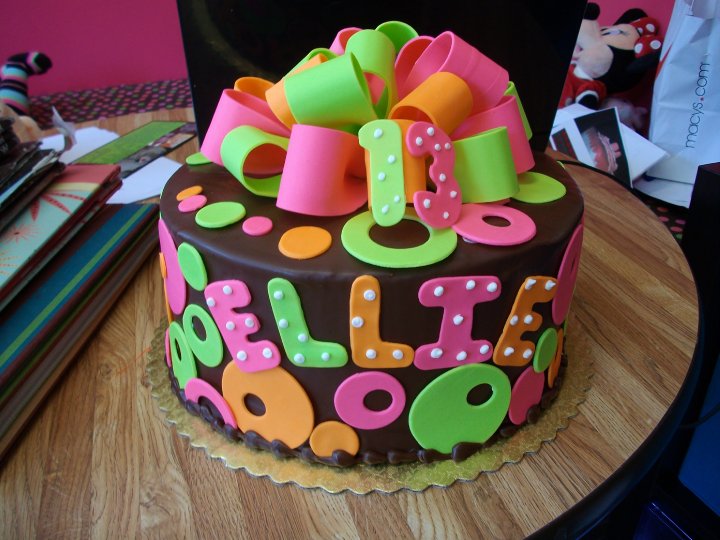 Orange and Green Birthday Cake Orange and Green Birthday Cake