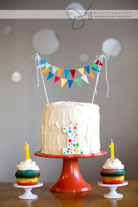 Rainbow First Birthday Cake Rainbow First Birthday Cake