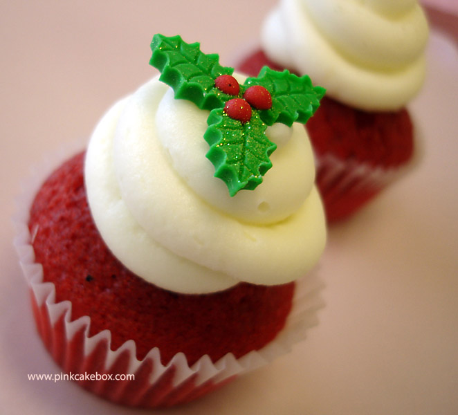 Red Velvet Christmas Cupcakes