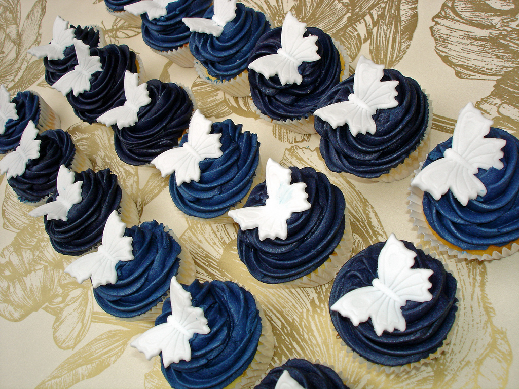 11 Photos of Royal Blue Bridal Cupcakes Designs 11 Photos of Royal Blue Bridal Cupcakes Designs