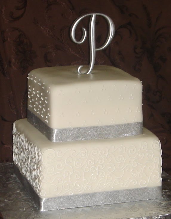 2 Tier Square Fondant Wedding Cakes 2 Tier Square Fondant Wedding Cakes