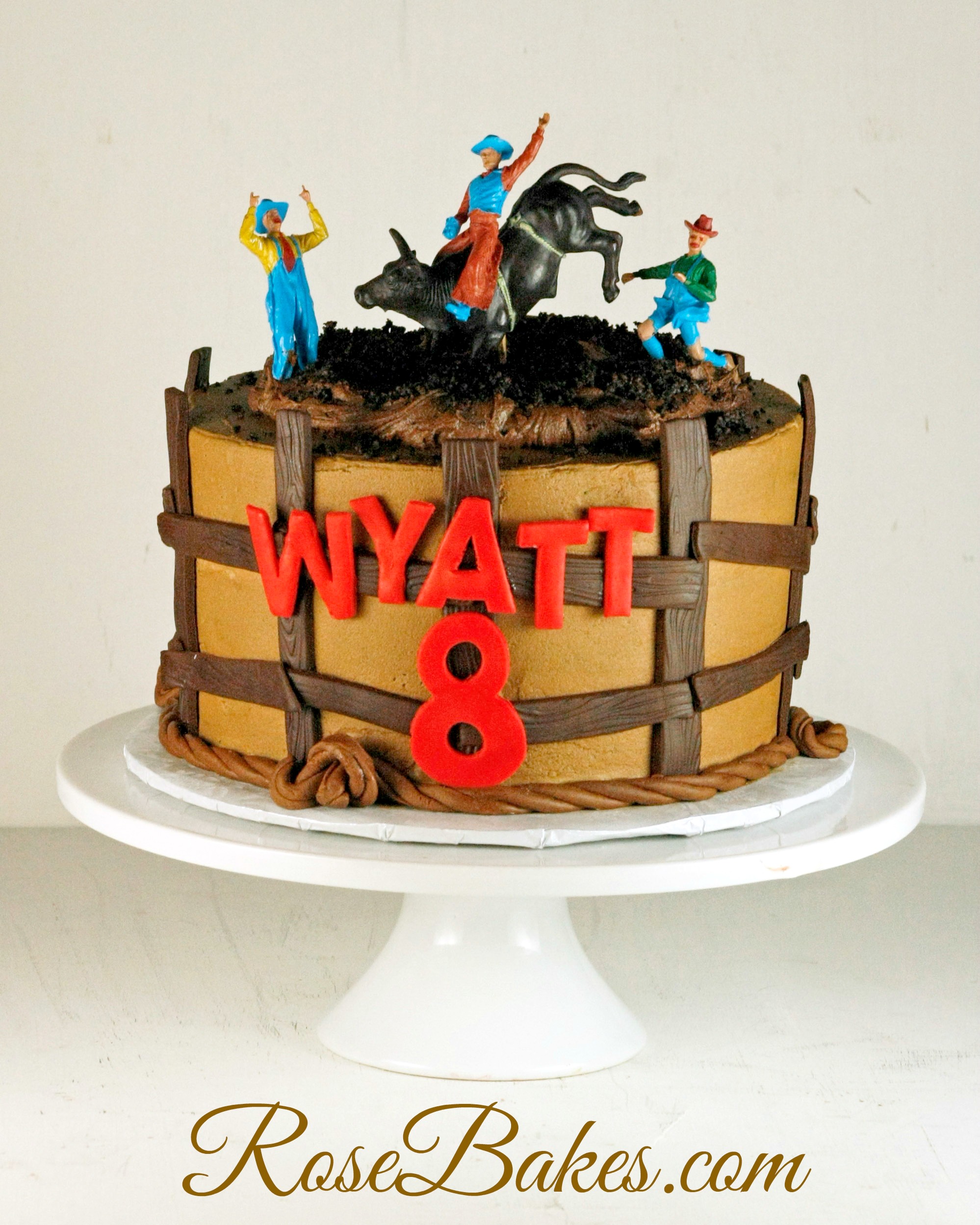 Bull Riding Birthday Cake