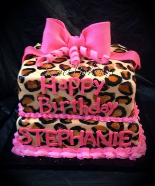 Cheetah Print Birthday Cake Cheetah Print Birthday Cake