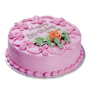 Happy Birthday Strawberry Cake