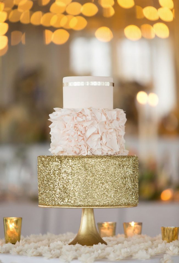 Pink and Gold Wedding Cake Pink and Gold Wedding Cake