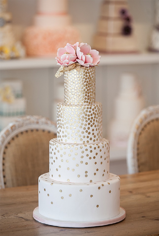 Pink and Gold Wedding Cake Pink and Gold Wedding Cake