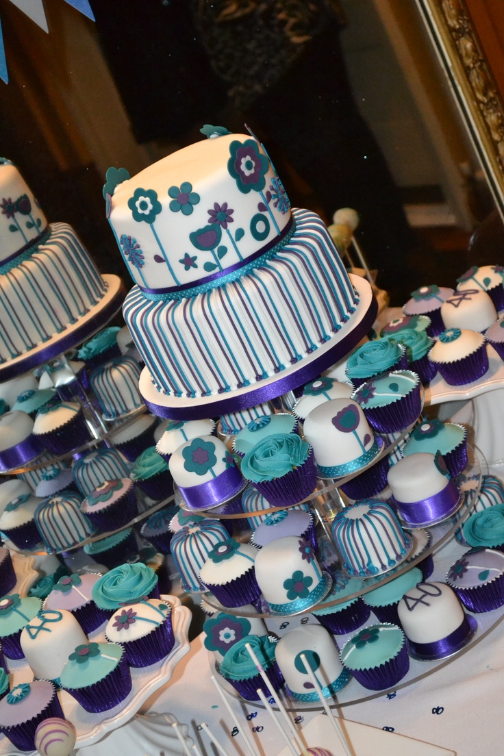 Turquoise And Purple Wedding Cake Ideas - Wedding Ideas