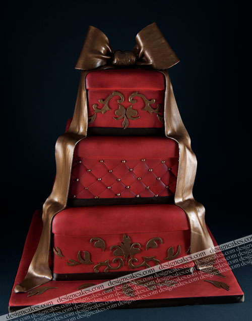 Red Gold Elegant Cakes Red Gold Elegant Cakes