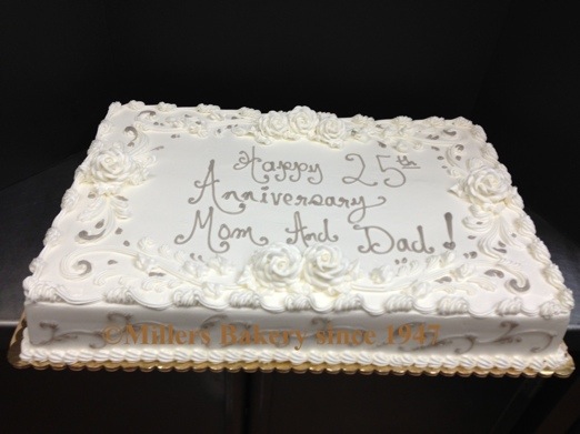 White and Gold Anniversary Sheet Cake White and Gold Anniversary Sheet Cake