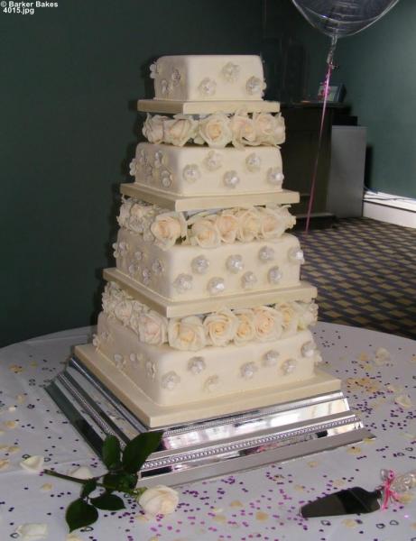 4 Tier Square Wedding Cake 4 Tier Square Wedding Cake