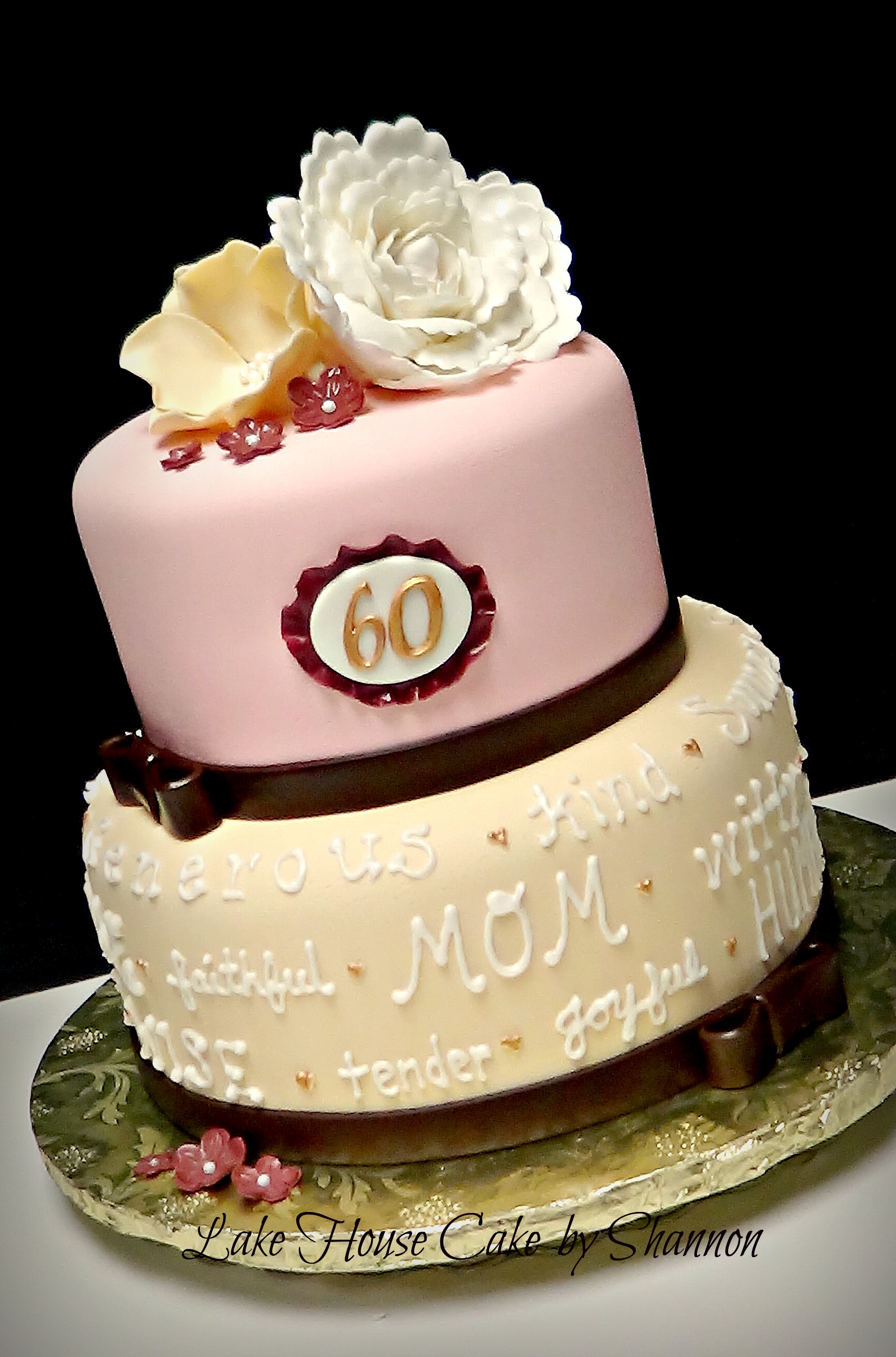 11 Photos of Gold 2 Tier 60th Birthday Cakes 11 Photos of Gold 2 Tier 60th Birthday Cakes