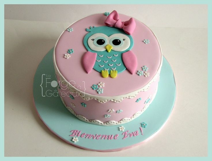 Baby Girl Owl Birthday Cake Baby Girl Owl Birthday Cake