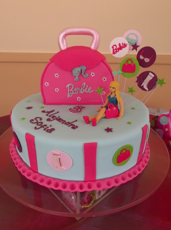 Barbie Themed Birthday Cake Barbie Themed Birthday Cake