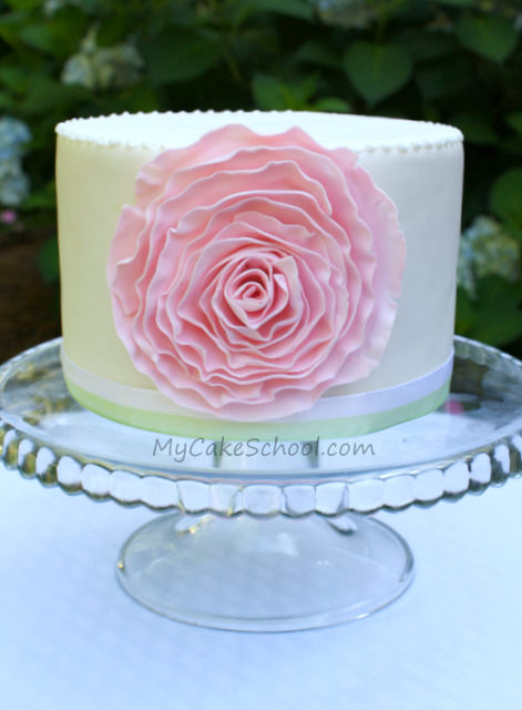 Birthday Cake with Fondant Flowers Birthday Cake with Fondant Flowers