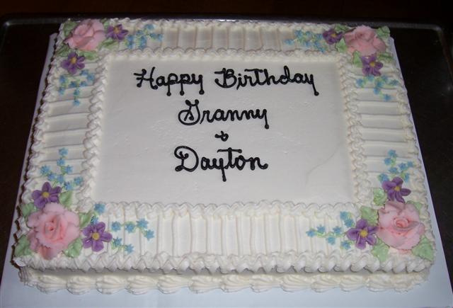 Birthday Sheet Cake with Flowers Birthday Sheet Cake with Flowers
