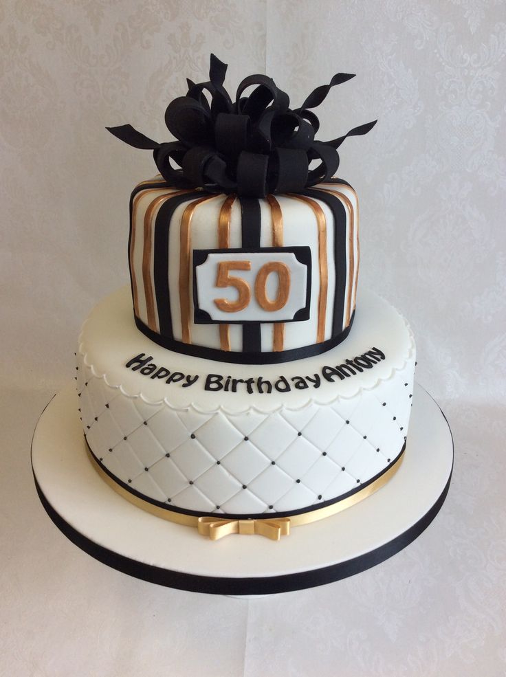 Black and Gold Birthday Cake Black and Gold Birthday Cake