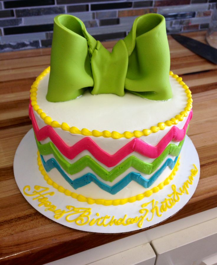 Chevron Birthday Cake Chevron Birthday Cake