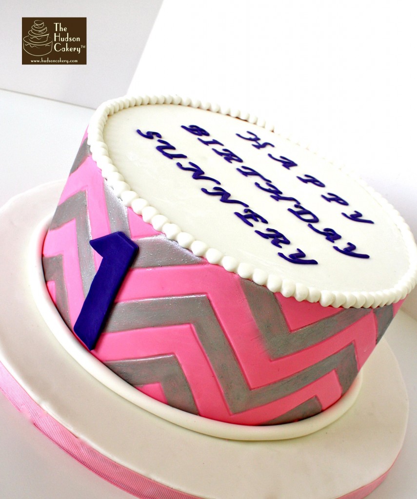Chevron Birthday Cake Chevron Birthday Cake