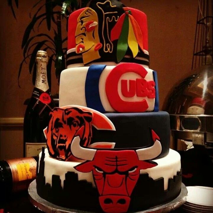 10 Sports Fan Groom Cakes Photo Grooms Cake Boston Bruins Chicago Bears Blackhawks Cubs Cake