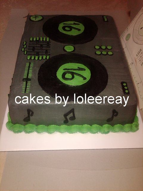 DJ Turntable Cake Sheet DJ Turntable Cake Sheet