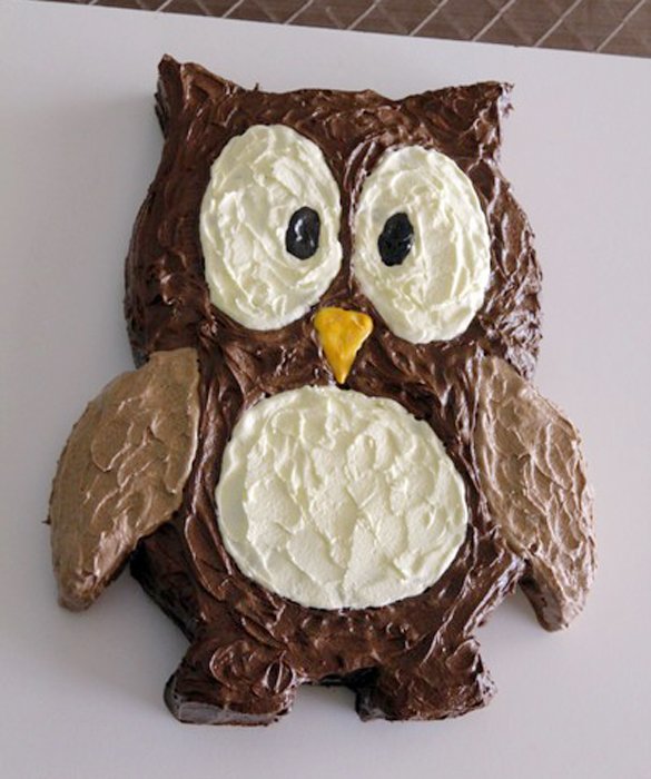 Easy to Make Owl Birthday Cakes Easy to Make Owl Birthday Cakes