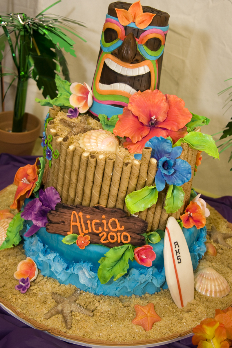 Hawaiian Luau Birthday Cake Ideas Hawaiian Luau Birthday Cake Ideas