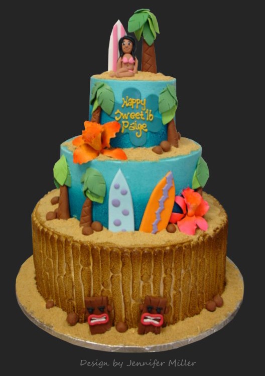 Hawaiian Luau Birthday Cake Ideas Hawaiian Luau Birthday Cake Ideas