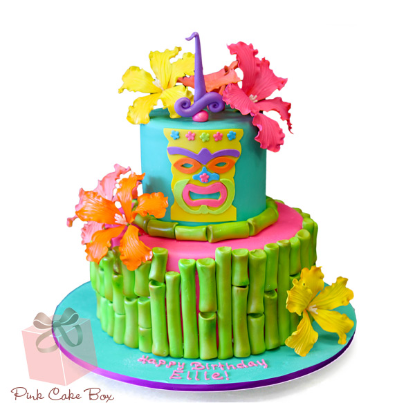 7 Photos of Tiki Themed Birthday Cakes