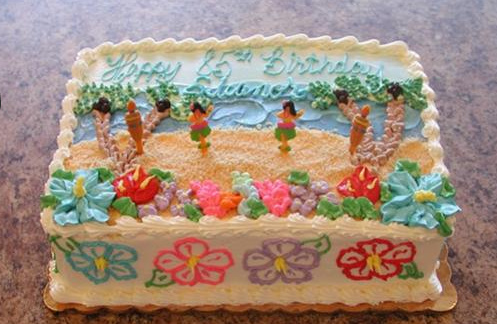 Luau Theme Sheet Cake Luau Theme Sheet Cake