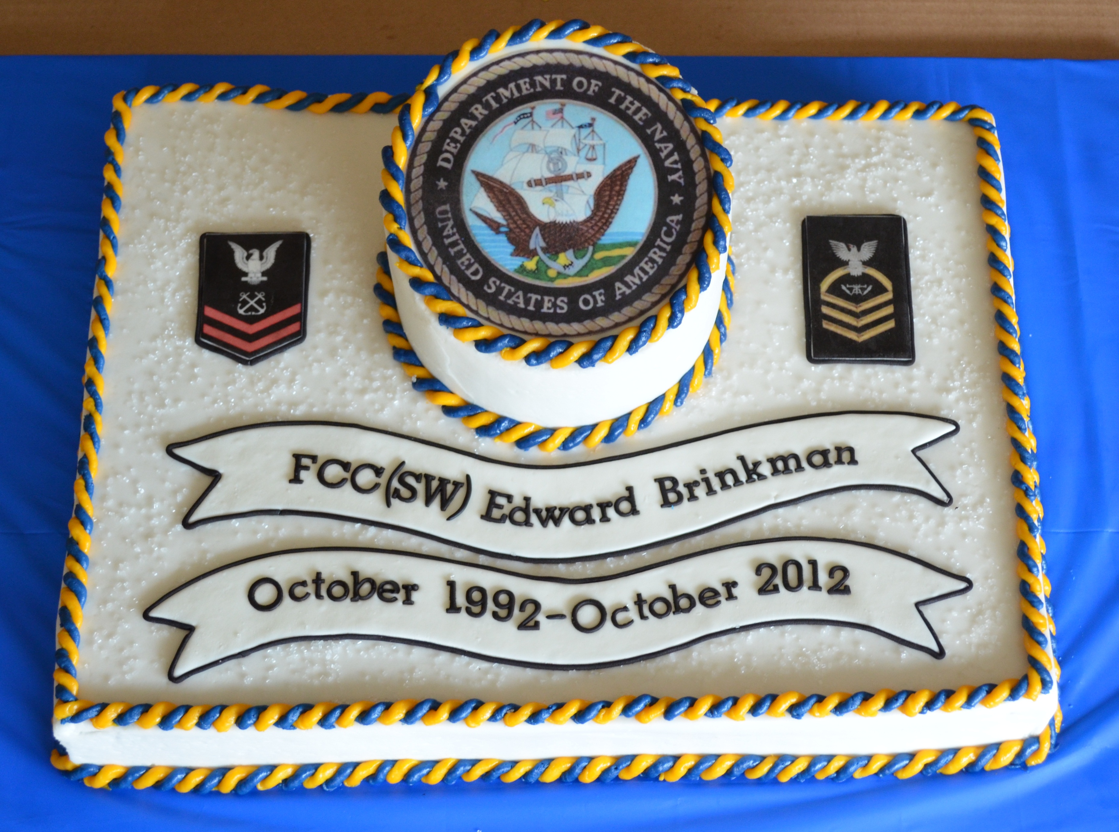 Navy Retirement Cake.