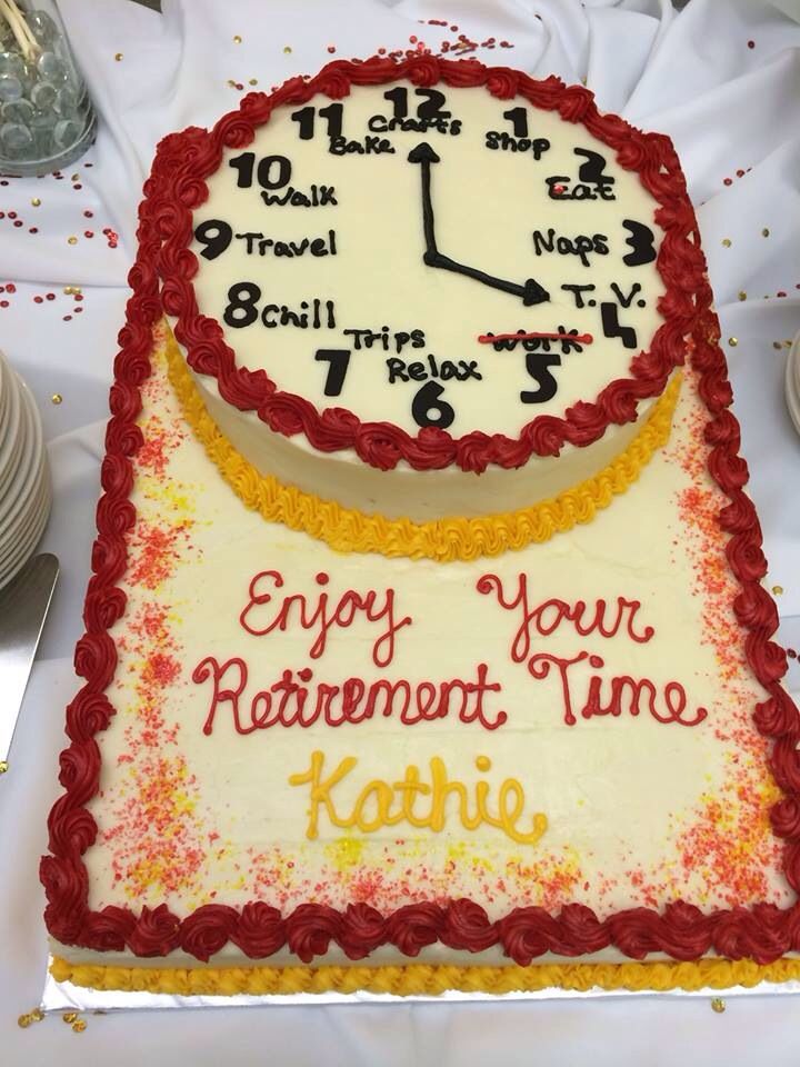 Elegant Retirement Cake / Retirement Cupcake Toppers ...