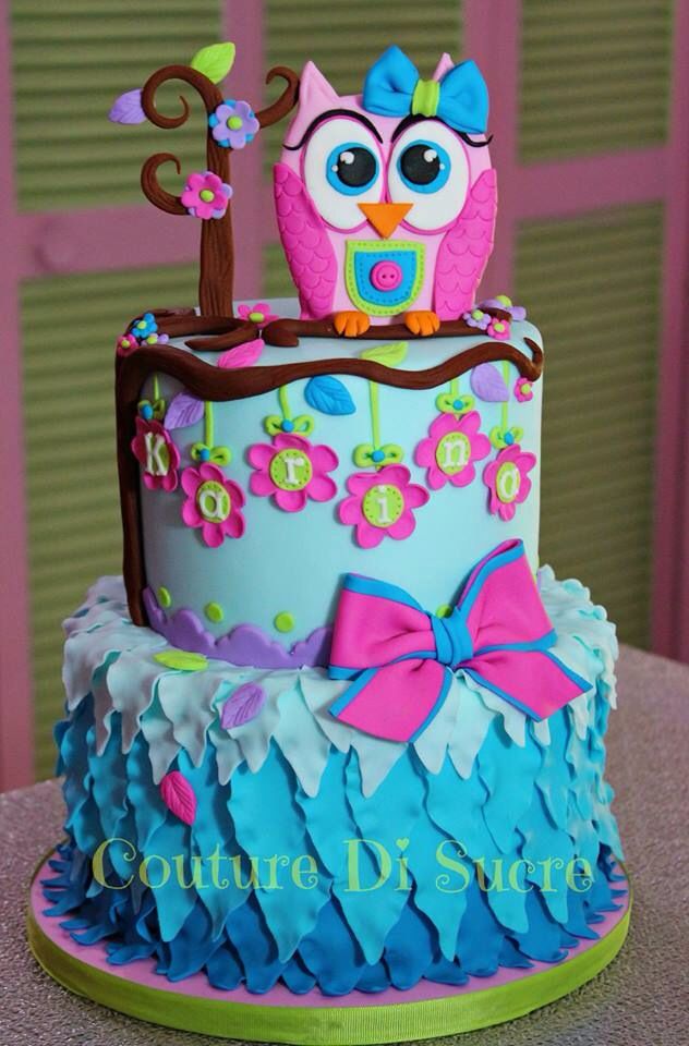 Owl 1st Birthday Cake Owl 1st Birthday Cake