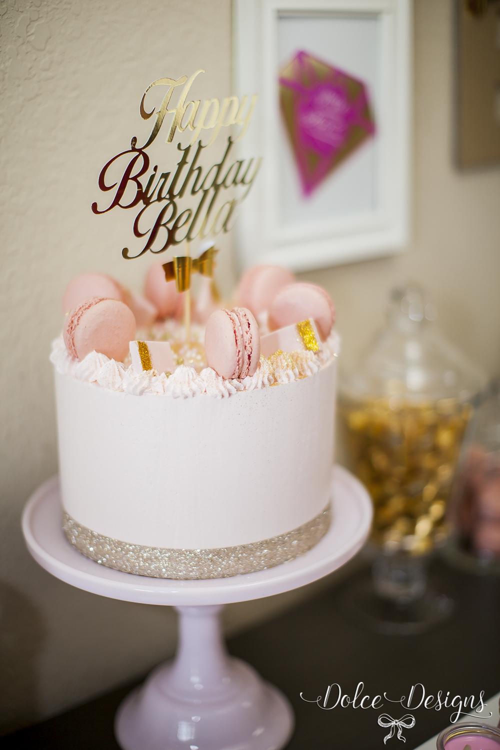 Pink and Gold Birthday Cake Ideas