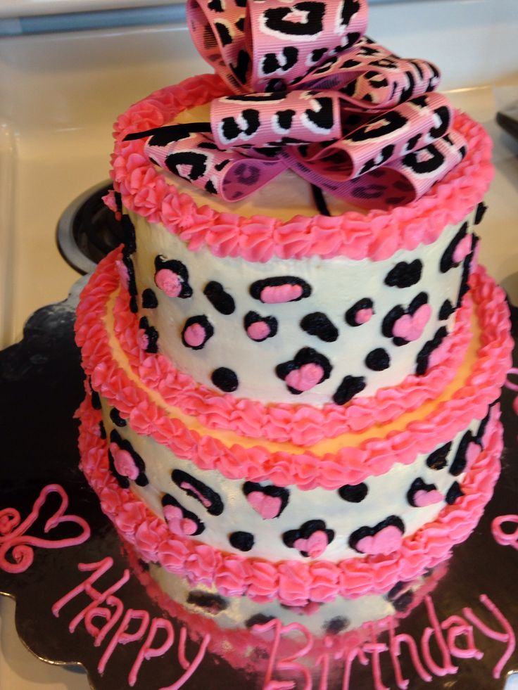 Pink Cheetah Print Cake Pink Cheetah Print Cake